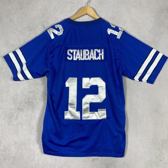 1975 Roger Staubach #12 Dallas Cowboys Mitchell and Ness Throwbacks Jersey Sz 50 - Picture 5 of 6
